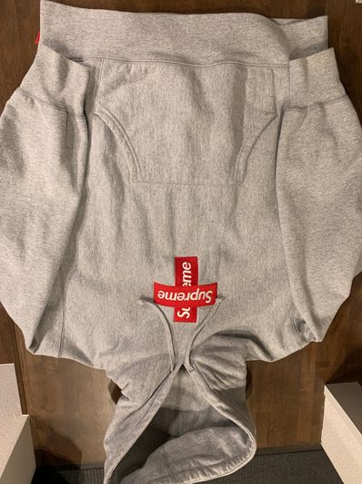 Supreme Cross Box Logo Hooded Sweatshirt "Grey"