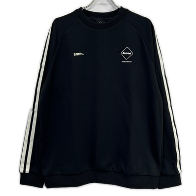 エフシーリアルブリストル 25年製 FCRB-252083 ブラック TRAINING TRACK CREWNECK TOP XXL
