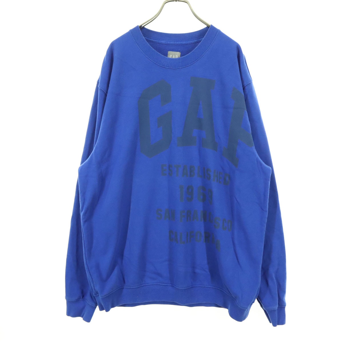 GAP ギャップ プリント 長袖 スウェット トレーナー L ブルー