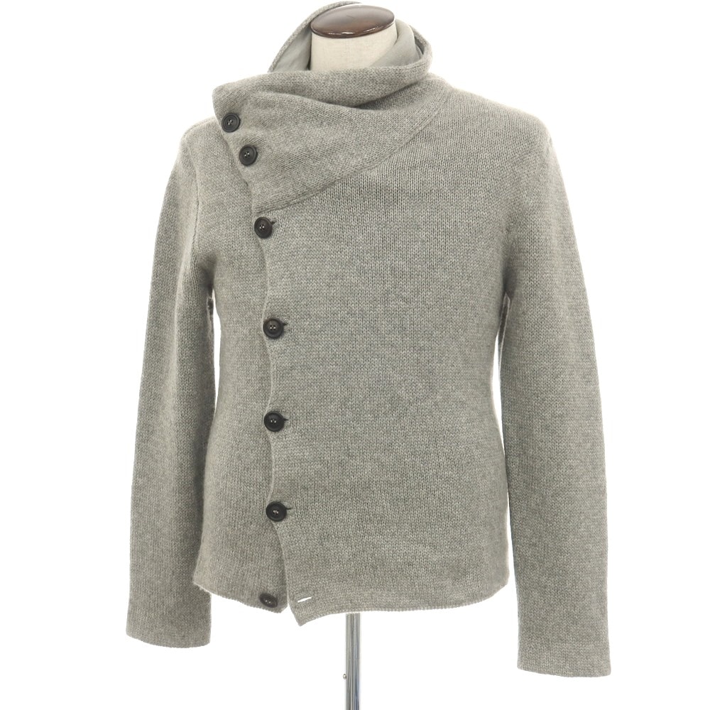 【中古】ジョルジオアルマーニ GIORGIO ARMANI カシミヤ カーディガン グレー【サイズ52】【メンズ】