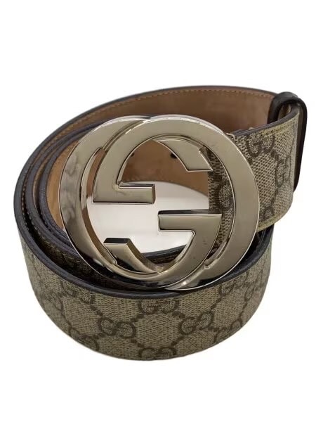 GUCCI GG Supreme Belt With G Buckle "Beige/Ebony"