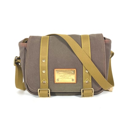 ルイヴィトン LOUIS VUITTON ブサスPM ブサス PM M40080 アンティアグア 斜め掛け カバン メッセンジャーバッグ ショルダーバッグ キャンバス ブラン ブラウン