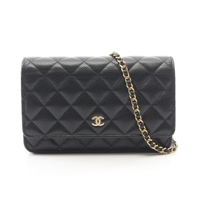 シャネル CHANEL マトラッセ ショルダーバッグ バッグ キャビアスキン(グレインドカーフ) レディース ブラック系 AP0250 【中古】