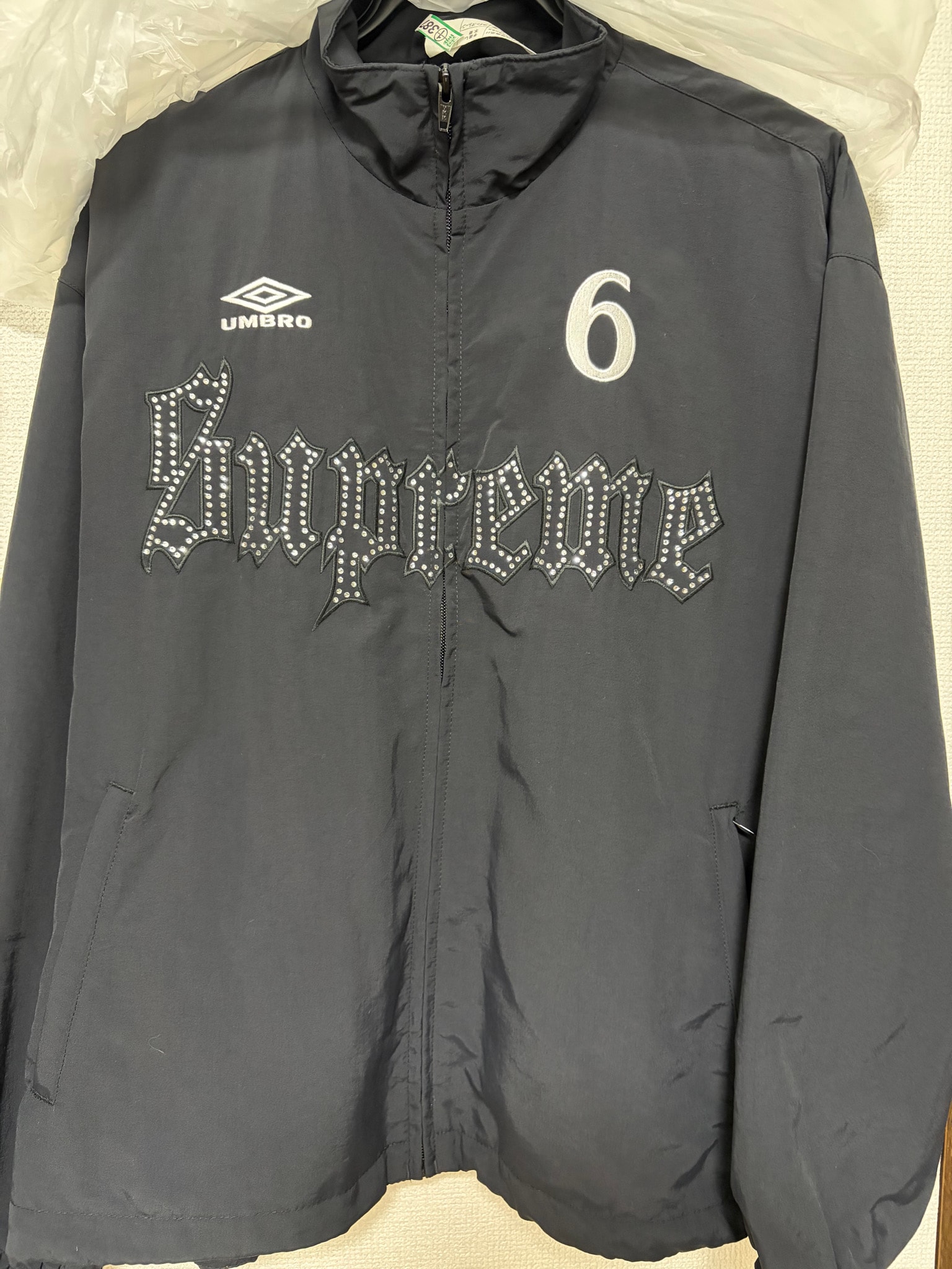 Supreme x Umbro Rhinestone Track Jacket "Black"