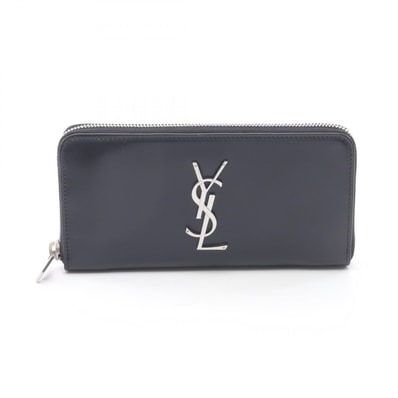 サンローランパリ SAINT LAURENT PARIS モノグラム ラウンド長財布 ラウンド長財布 財布 レザー メンズ レディース ブラック系 6174150SX0E1000 【新品】