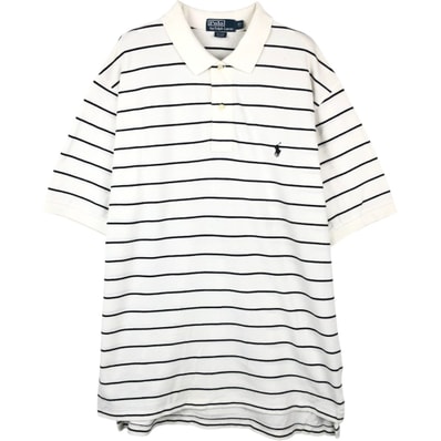 古着 ラルフローレン Ralph Lauren POLO by Ralph Lauren 半袖 ボーダー ポロシャツ メンズXL相当/eaa667431
