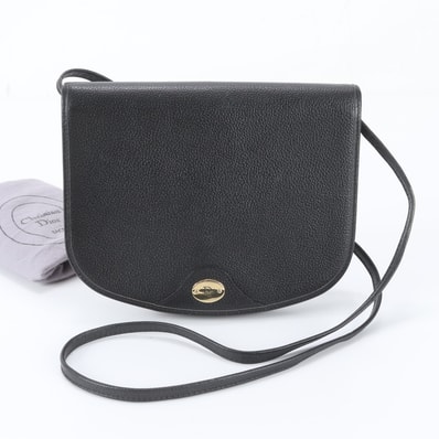 ■美品 クリスチャンディオール ショルダーバッグ レザー