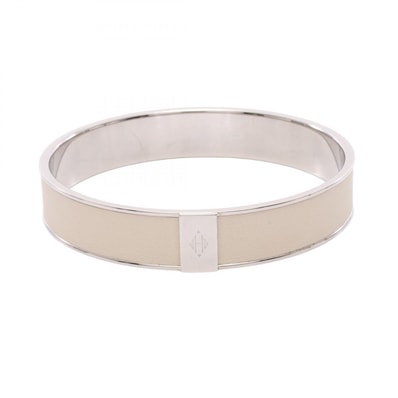 エルメス HERMES バングル アクセサリー レザー メタル ホワイト レディース シルバー系 / ホワイト系 【中古】