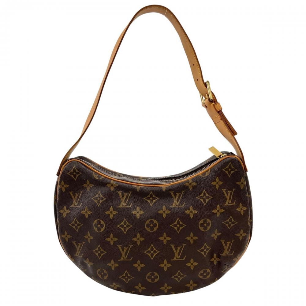 LOUIS VUITTON ルイヴィトン ショルダーバッグ クロワッサンMM ワンショルダー M51512 モノグラムキャンバス ブラウン 茶 ゴールド金具 レディース【中古品】