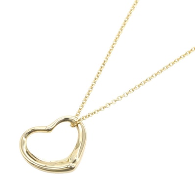 ティファニー TIFFANY&CO オープンハート ネックレス ネックレス ジュエリー K18(イエローゴールド) レディース ゴールド系 【中古】
