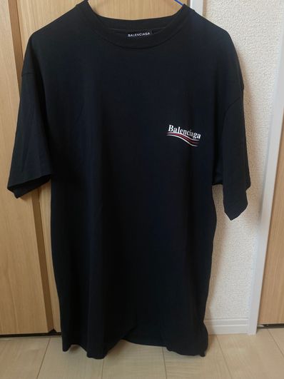 BALENCIAGA Political Campaign Logo Oversize T-shrit "Black"