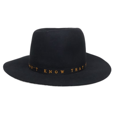 ヒステリックグラマー x STETSON ステットソン 【美品】02173QH07 MESSAGE 刺繍リボンハット L