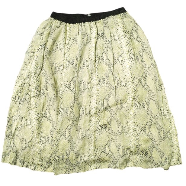 beautiful people ビューティフルピープル 日本製 パイソンプリントギャザースカート 1320107005 38 ベージュ イージー ボトムス g22618