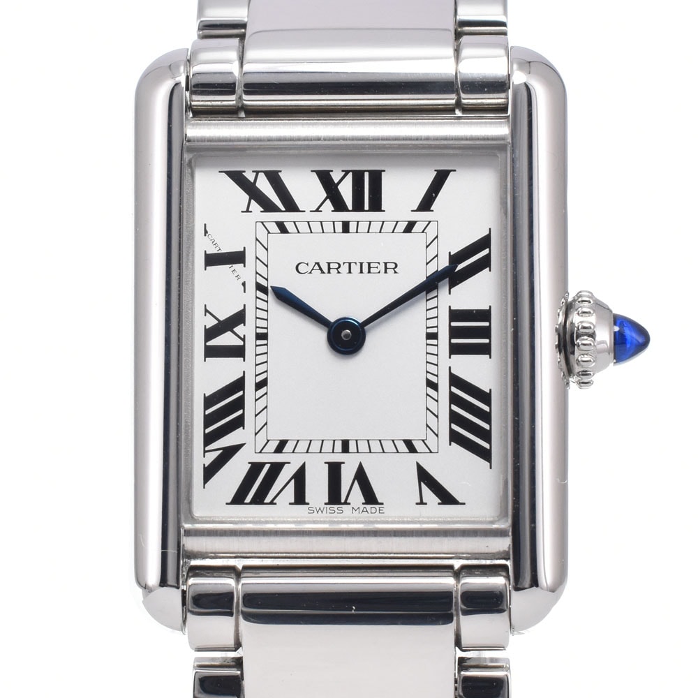 カルティエ CARTIER WSTA0051 タンクマスト SM シルバー クォーツ レディース 美品 箱・保証書付き 腕時計 J#150522