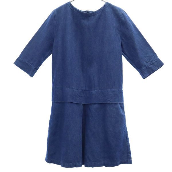 A.P.C. 5分袖 デニム ワンピース