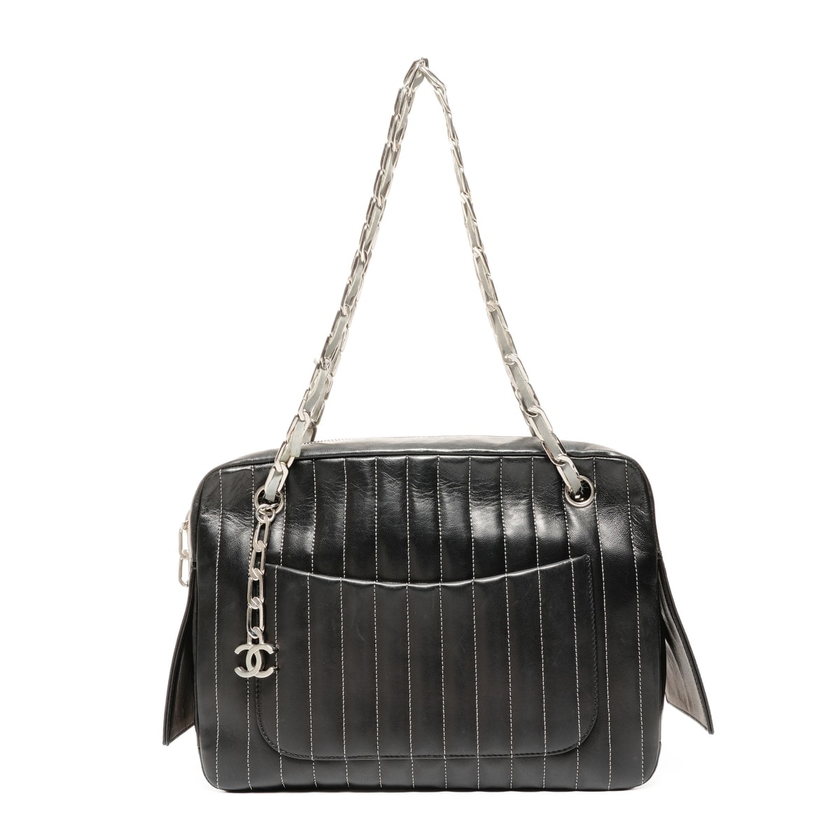 シャネル CHANEL ラムスキン チェーン 内側破け 破損あり ショルダーバッグ【中古】