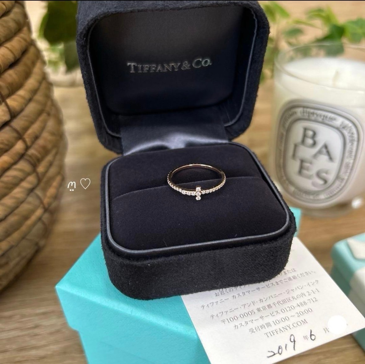 ティファニーTダイヤモンドワイヤーバンドリング　11号　フルエタニティ　Ꮶ18