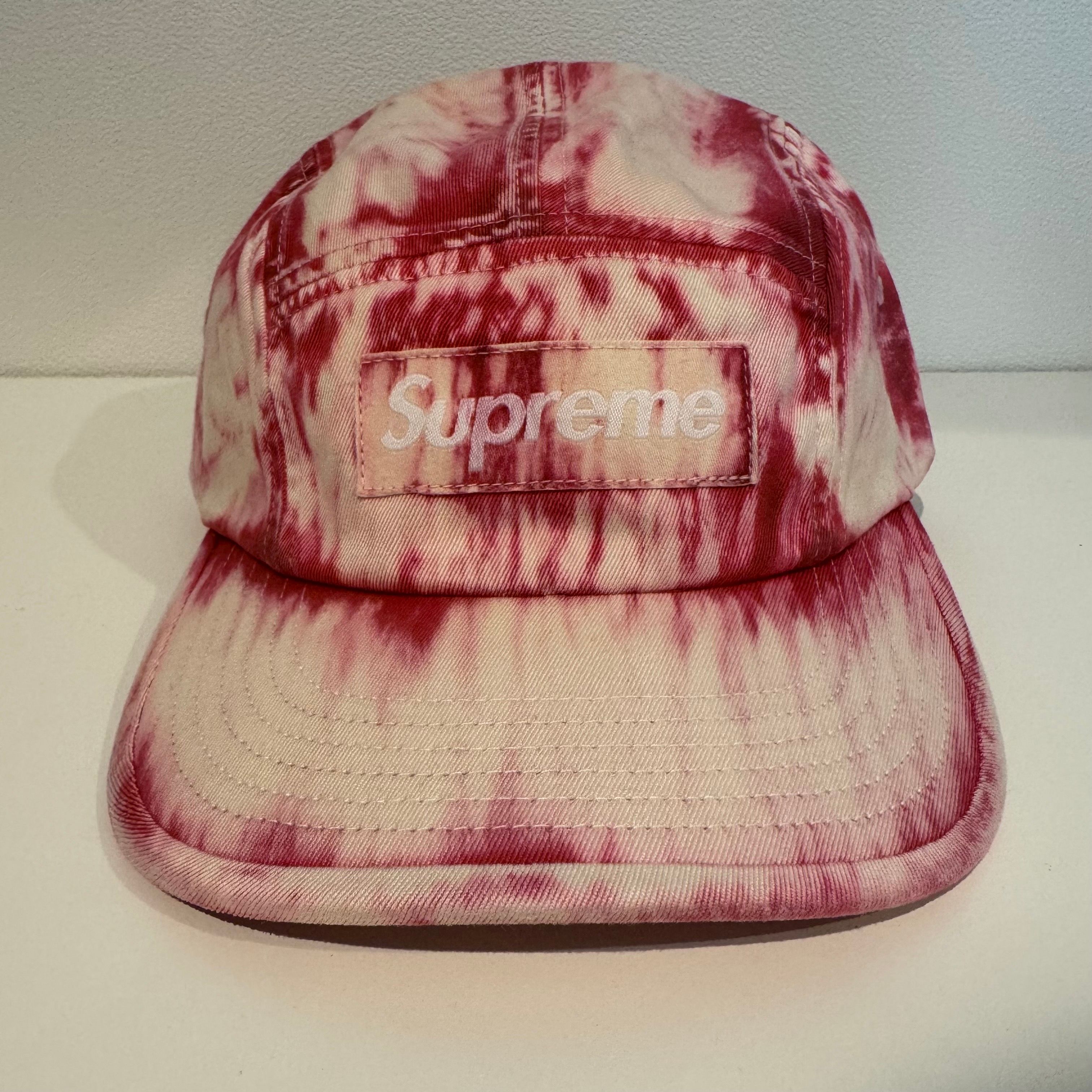 Supreme Bleached Chino Camp Cap "Red"