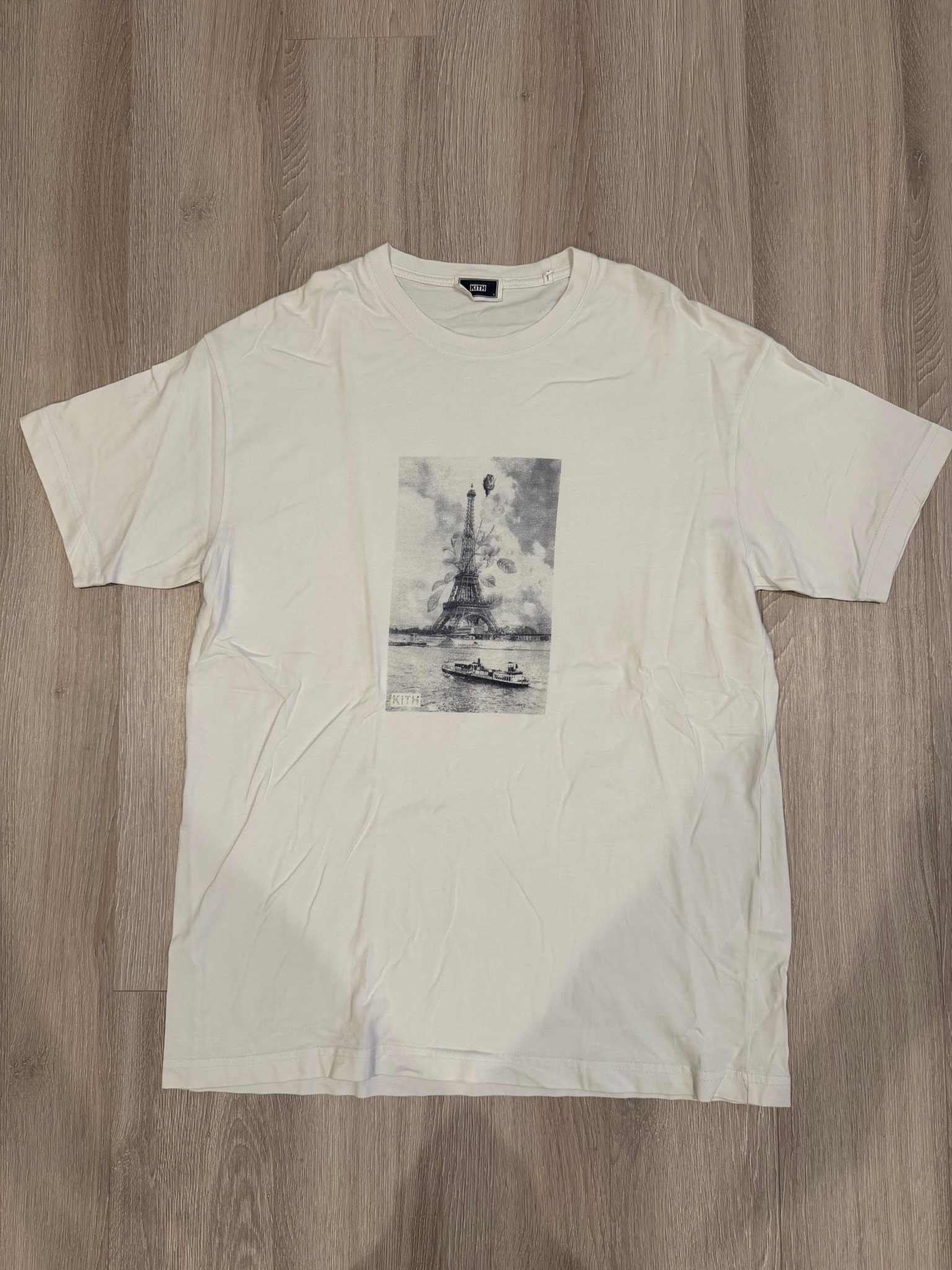 Kith Floral Navy Eiffel Tee "White"