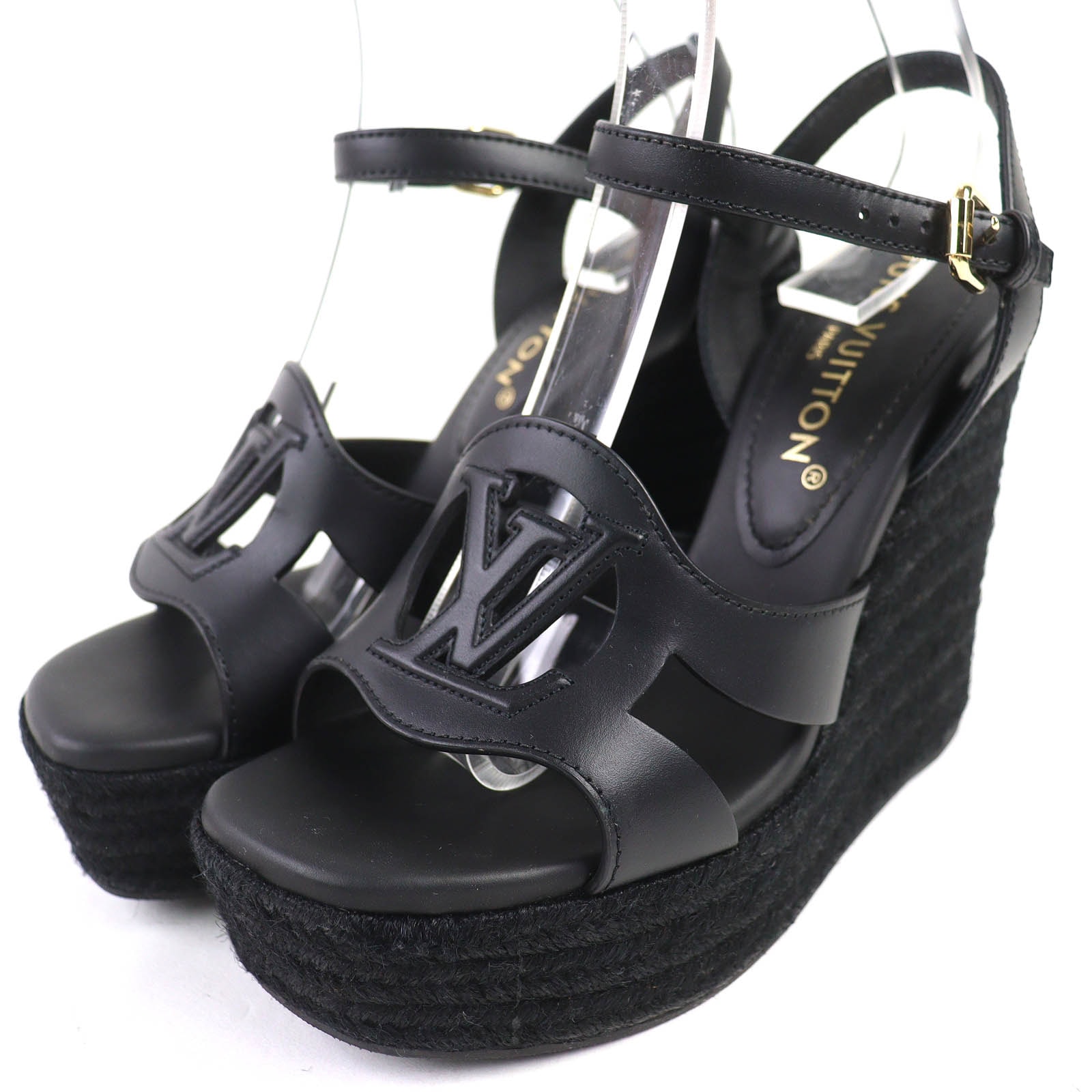 ルイヴィトン　サンダル　ウエッジソール　パテントレザー　LVロゴ　ブラック　黒 楽天市場】ルイヴィトン サンダル（レディース靴｜靴）の通販