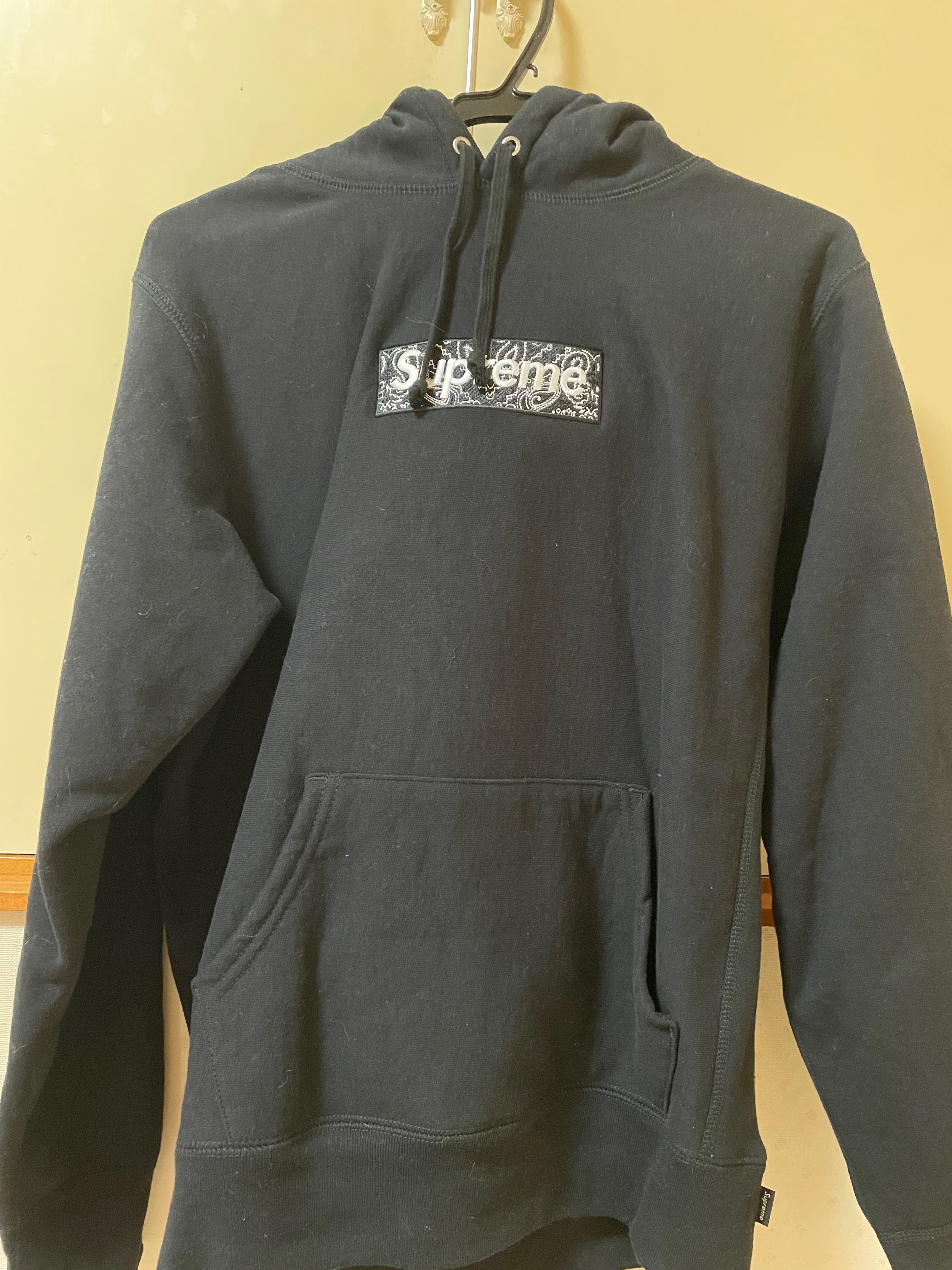 Supreme Bandana Box Logo Hooded Sweatshirt "Black"