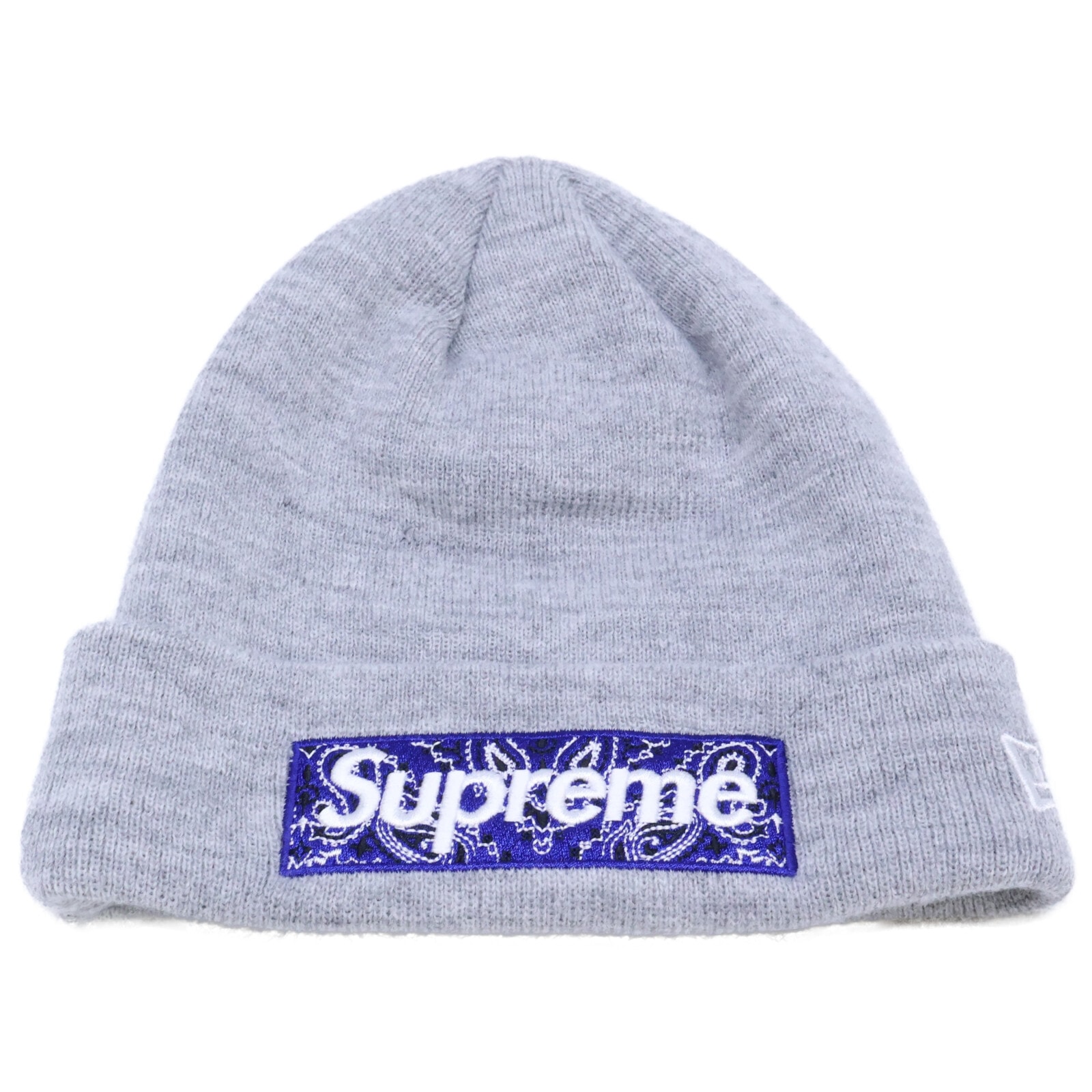 シュプリーム 19AW New Era Box Logo Beanie ニューエラ ペイズリーボックスロゴ ビーニー