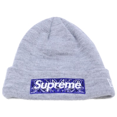 シュプリーム 19AW New Era Box Logo Beanie ニューエラ ペイズリーボックスロゴ ビーニー