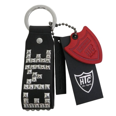 Supreme シュプリーム その他アクセサリー 23SS x HTC Hollywood Trading Company Studded Keychain スタッズ キーチェーン ブラック シルバー系 ブラック系【新古品】【未使用】【中古】