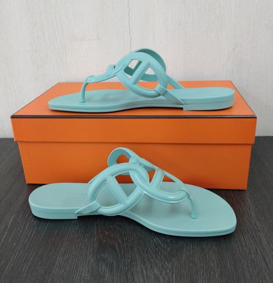 Hermes Egerie Sandal "Vert Embrun"