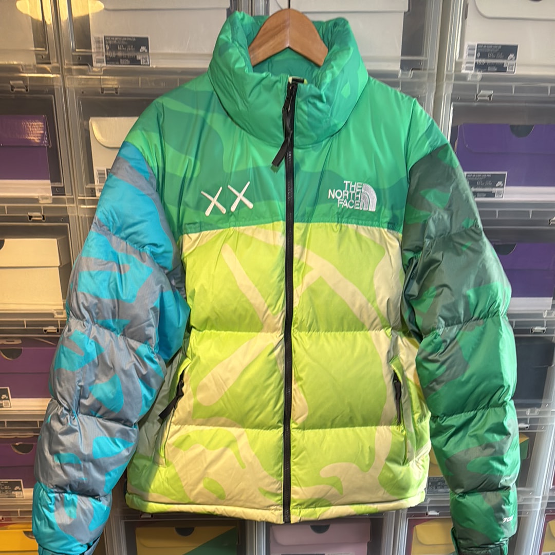 The North Face Kaws Nuptse Jacket "Green Blue"