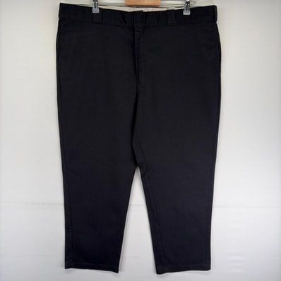 古着 ディッキーズ Dickies パンツ ワークパンツ チノパン スラックス 874 ストレート ジッパーフライ w44 L30 ブラック系 メンズ