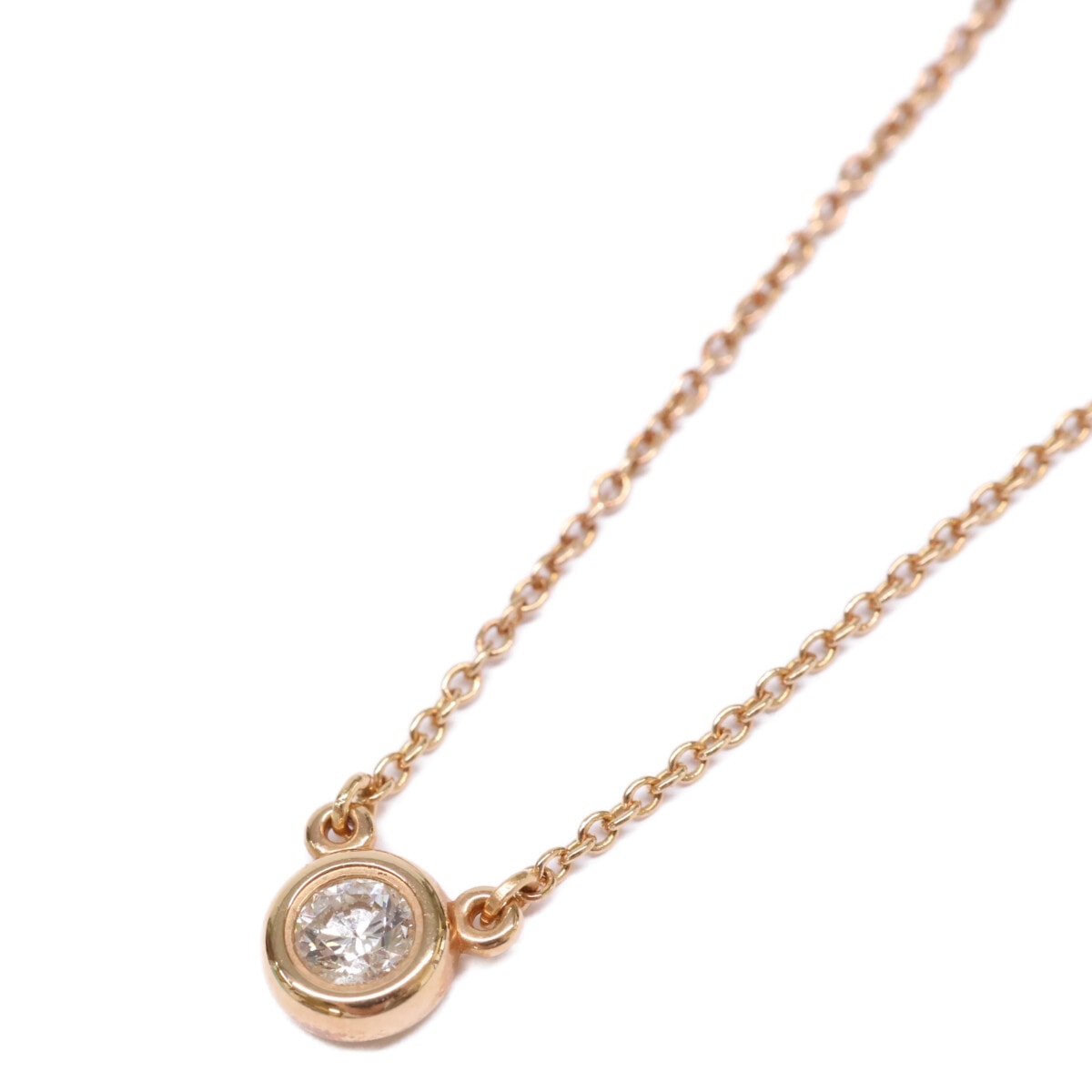 ティファニー 美品 750RG バイザヤード 0.15ct 1Pダイヤモンド