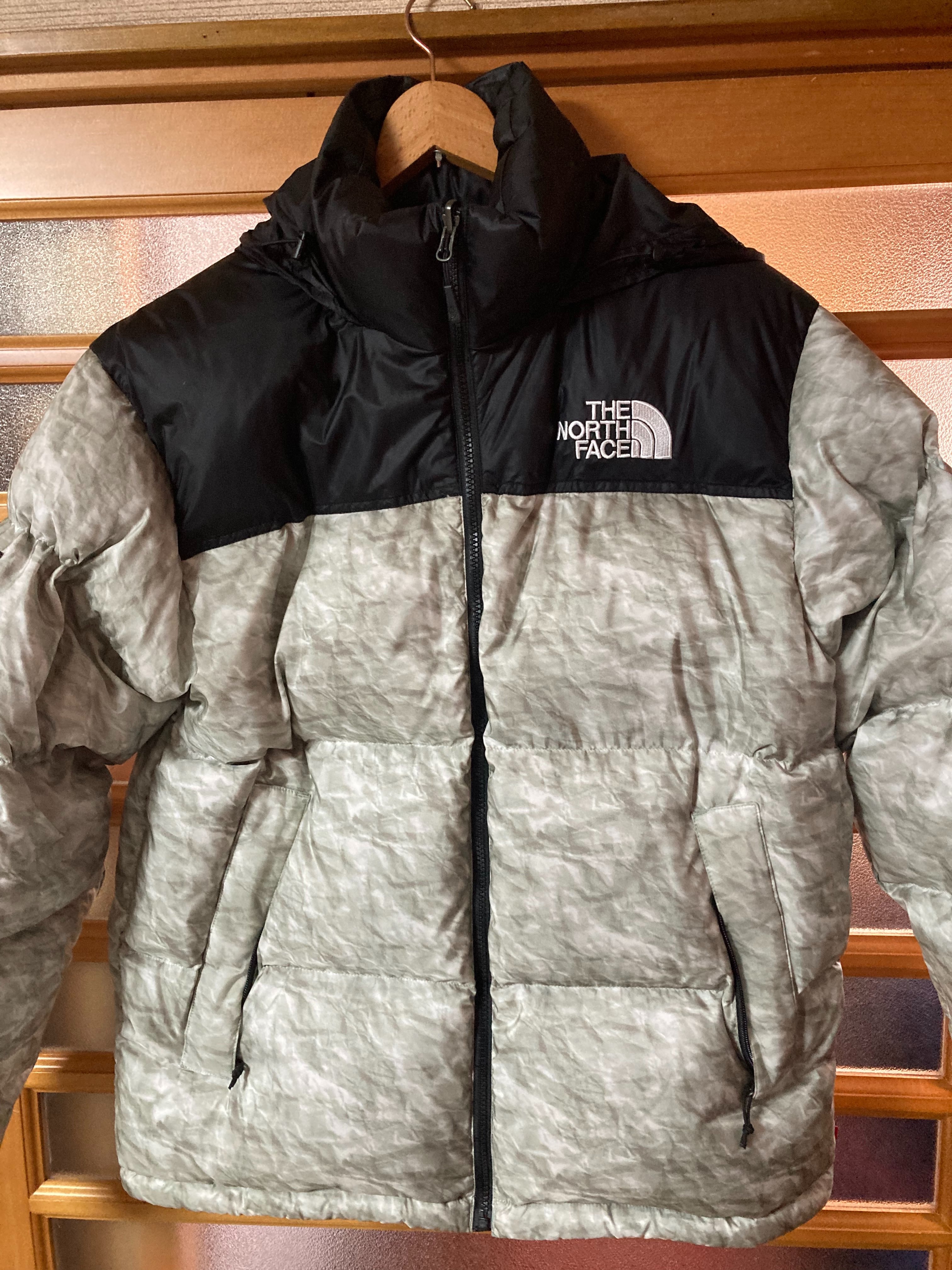 Supreme x The North Face Nuptse Jacket "White Paper Print"
