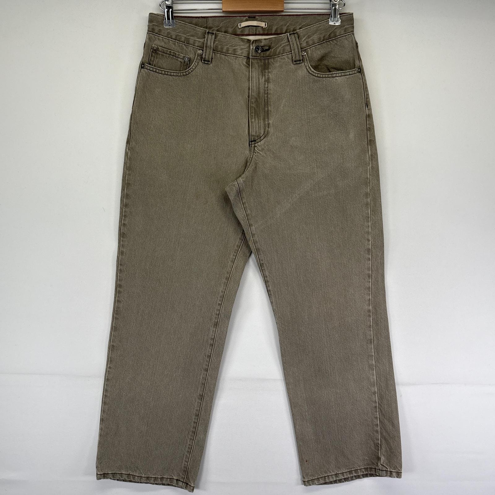 古着 エルエルビーン L.L.Bean デニムパンツ ストレート ジーンズ ジーパン 長ズボン パッチ w31 L29  グレー系 メンズ