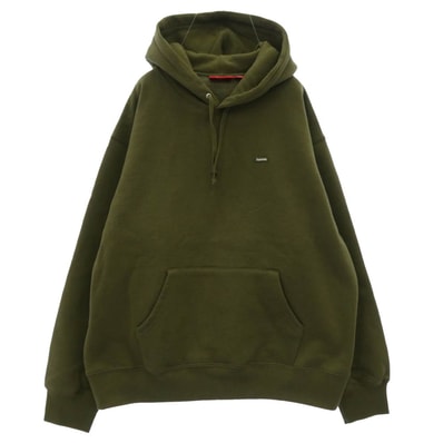 Supreme シュプリーム パーカー 25SS Small Box Hooded Sweatshirt スモール ボックス フーデッド スウェットシャツ フーディー パーカー オリーブ モスグリーン系 L【極上美品】【中古】