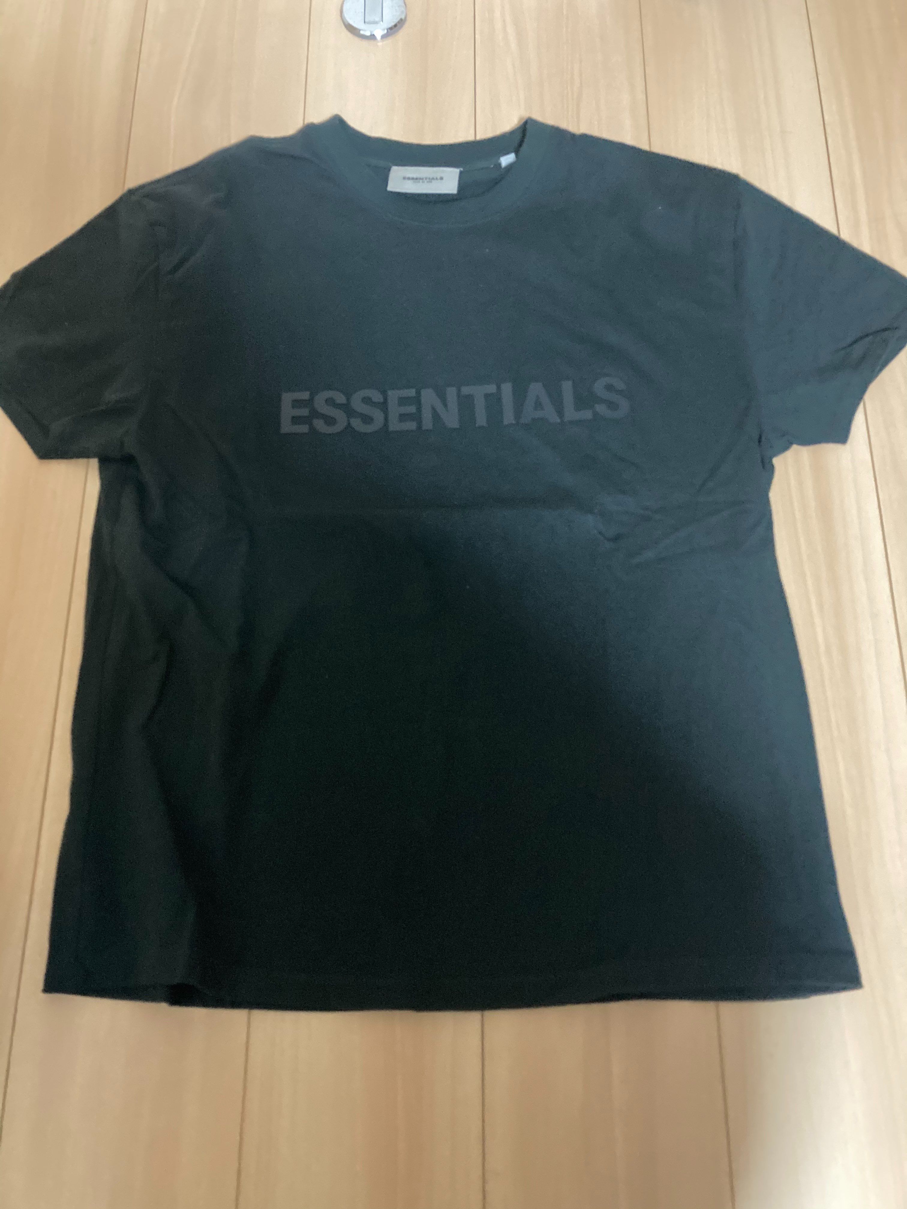 FEAR OF GOD ESSENTIALS 3D Silicon Applique Boxy T-Shirt "Black"