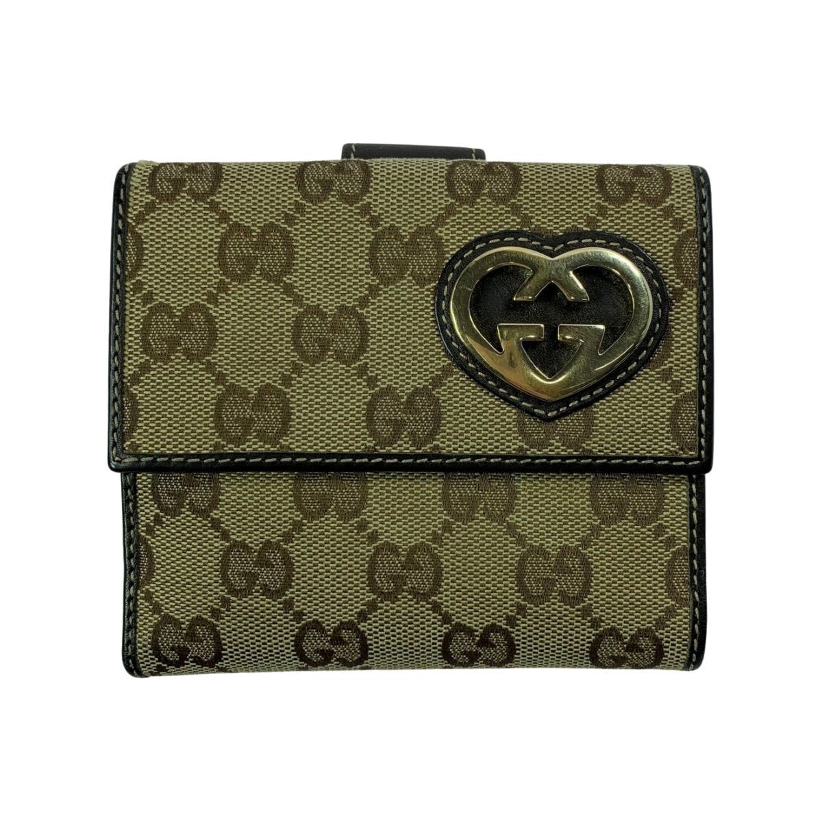☆☆GUCCI グッチ LOVELY GGキャンバス キャンバス×レザー 245727 財布 レディース
