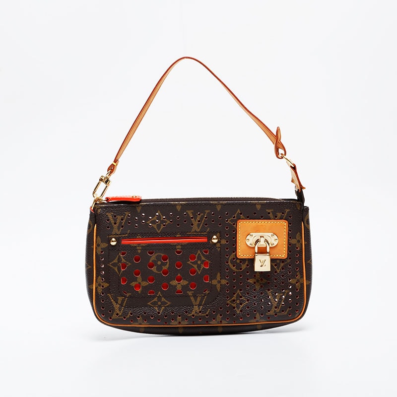 ヴィトン LV 2006年製 モノグラム ペルフォ ポシェット アクセソワール ショルダーバッグ【中古】