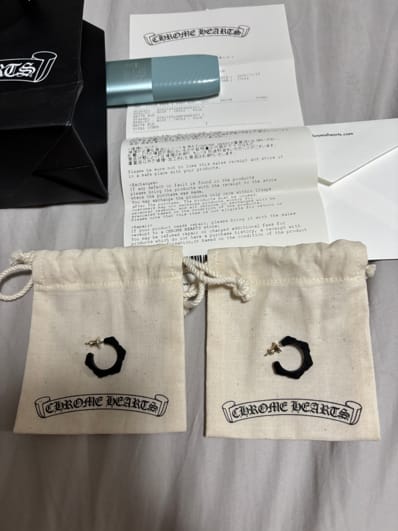 Chrome Hearts CH Cross Silicon Hoop Earrings "Black"