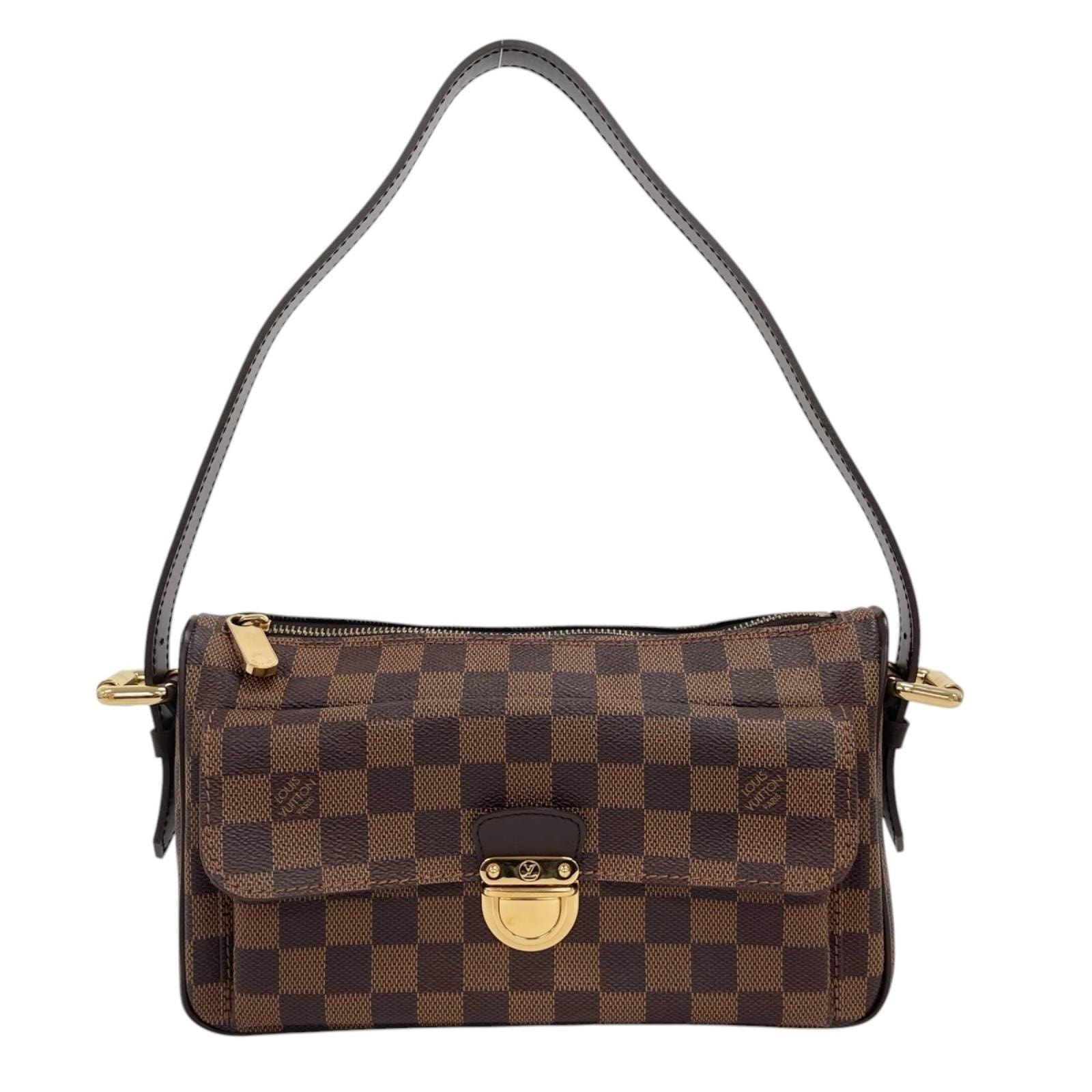 ルイヴィトン ラヴェッロGM ダミエ ショルダーバッグ ダミエキャンバス N60006 ブラウン レディース LOUIS VUITTON 中古