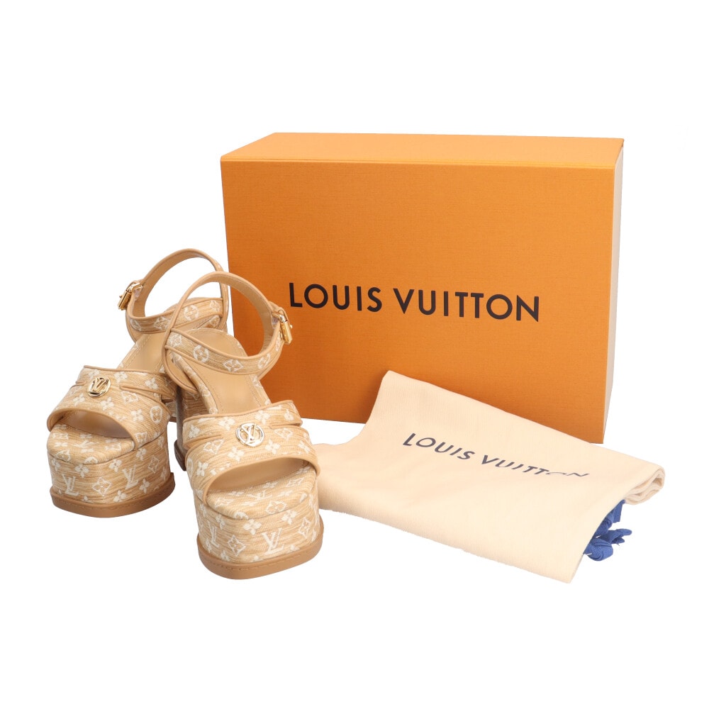 ルイヴィトン マヤライン サンダル ラフィア 1AHOED レディース LOUIS VUITTON  中古