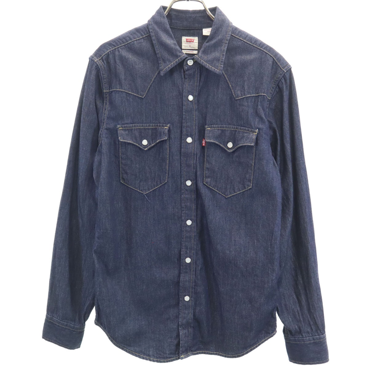 Levi's リーバイス 長袖 デニム ウエスタンシャツ S インディゴ