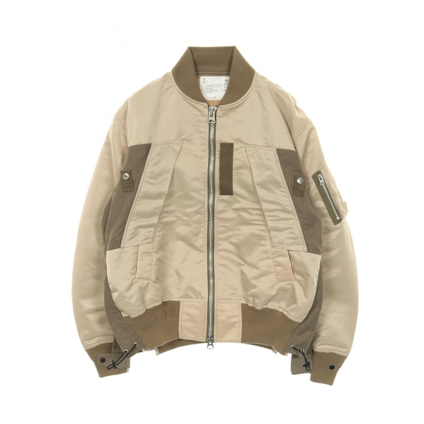 サカイ Sacai Nylon Twill Mix Blouson ミリタリージャケット 衣料品 アウター ナイロン メンズ ベージュ系 / カーキ系