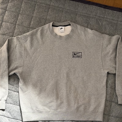 Stussy x Nike Fleece Crew (US Size) "Grey" DO9337-063