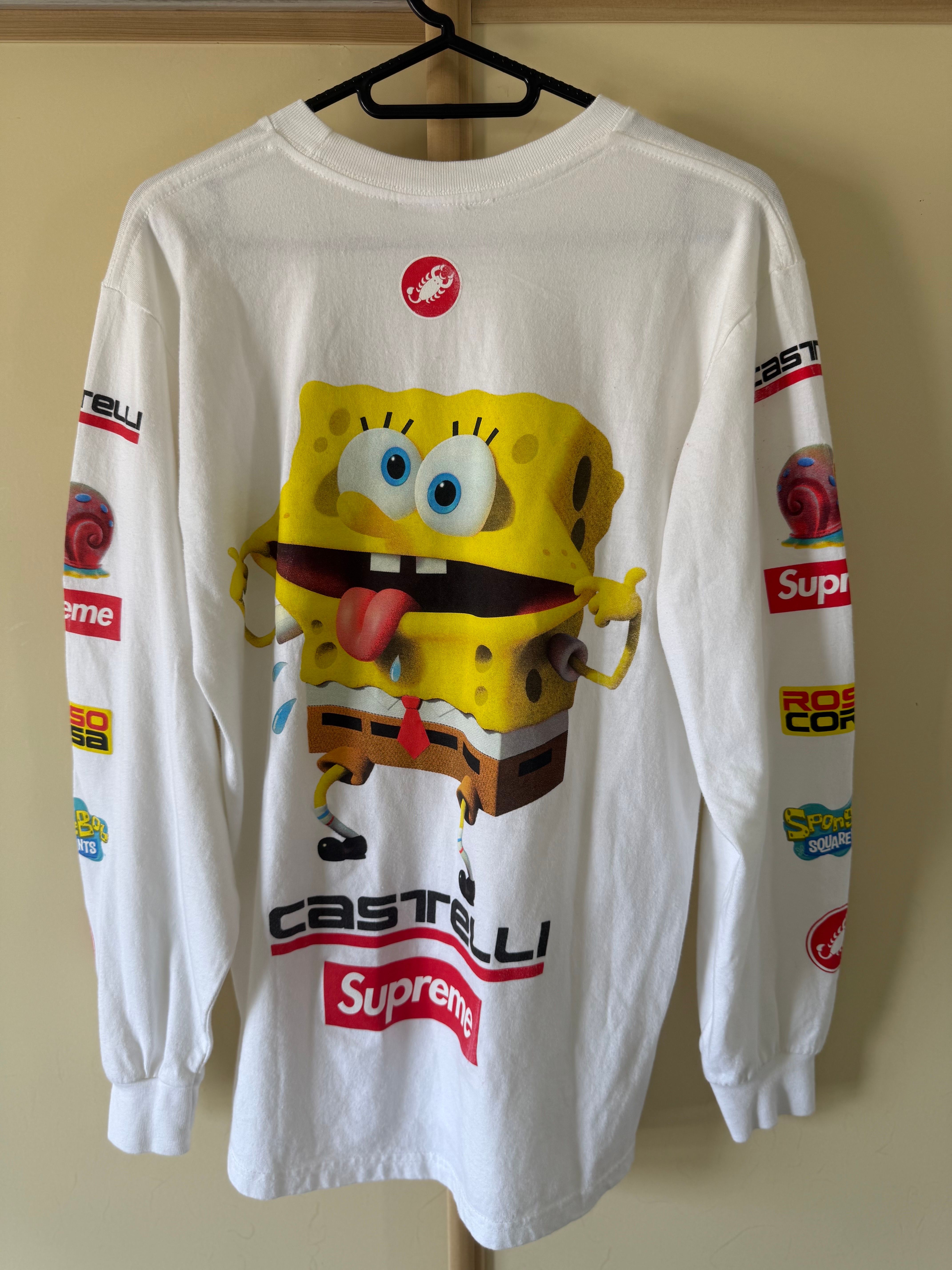 Supreme x SpongeBob Castelli Racing L/S Tee "White"