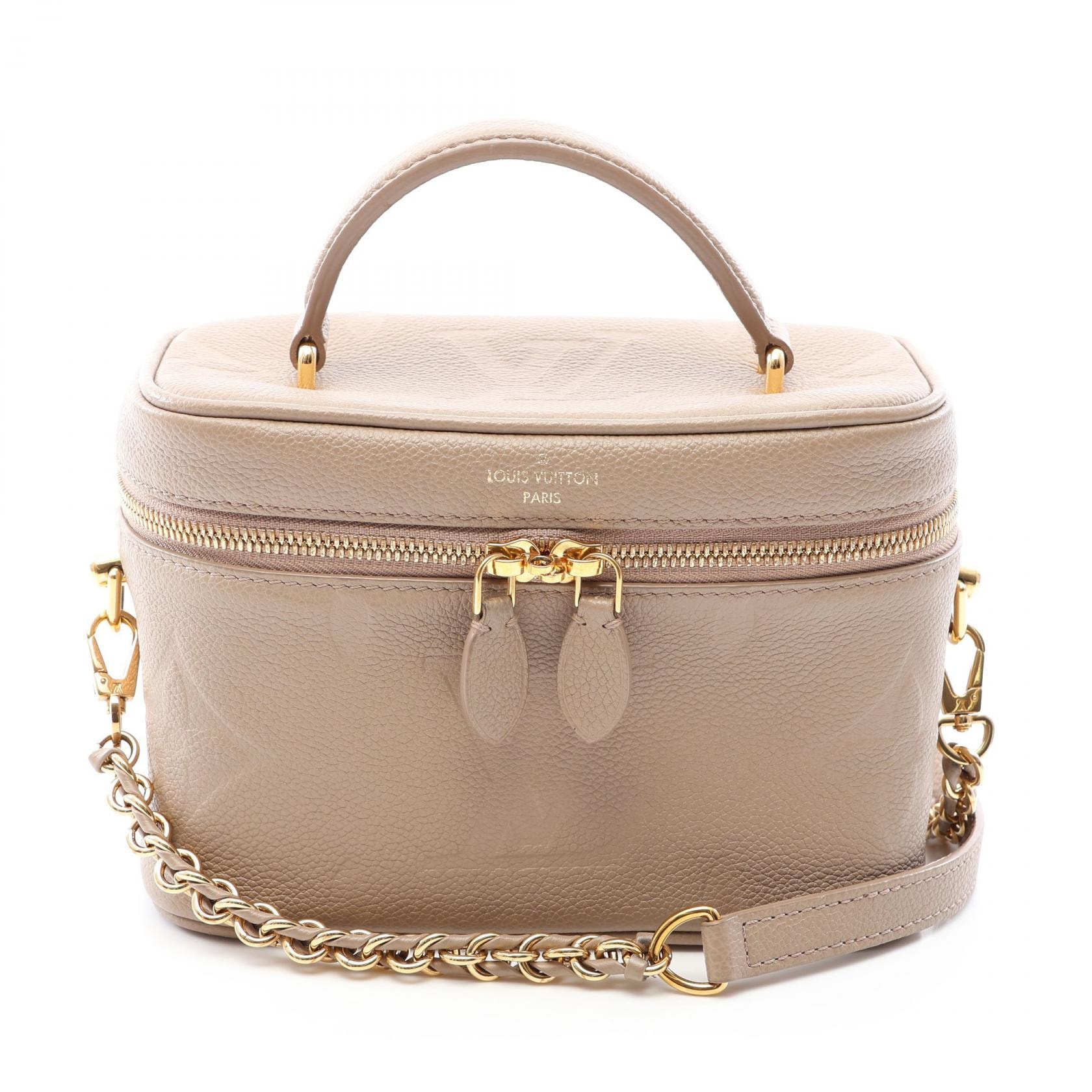 ルイ・ヴィトン LOUIS VUITTON ヴァニティPM 2WAY ハンドバッグ バッグ レザー モノグラム・アンプラント トゥルトレール レディース ベージュ系 M45608 【中古】
