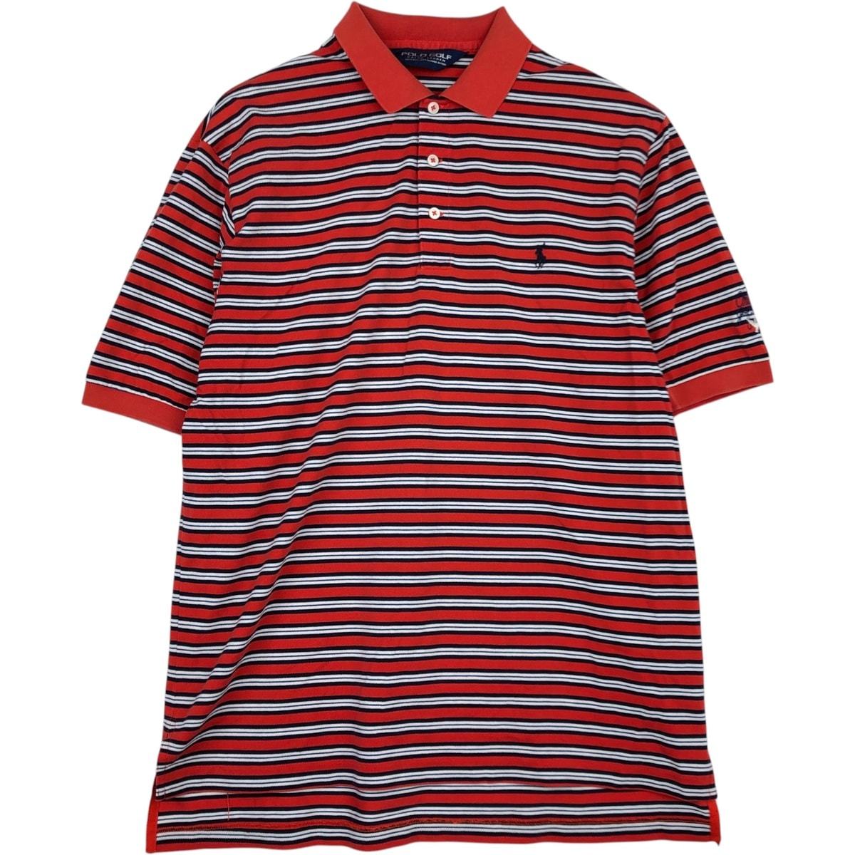 古着 ラルフローレン Ralph Lauren POLO GOLF ポロゴルフ 半袖 ボーダー ポロシャツ メンズM相当/eaa635295