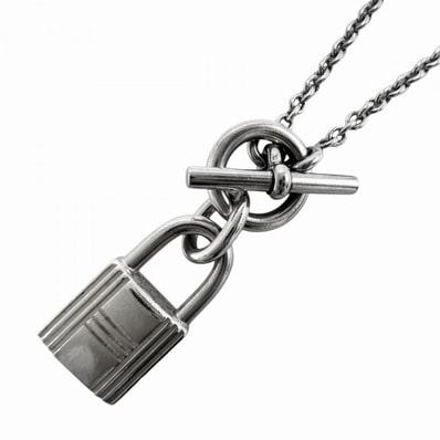 HERMES エルメス ネックレス アミュレット ケリー・カデナ ペンダント アクセサリー ジュエリー シルバー925 レディース 約11.3g【中古品】