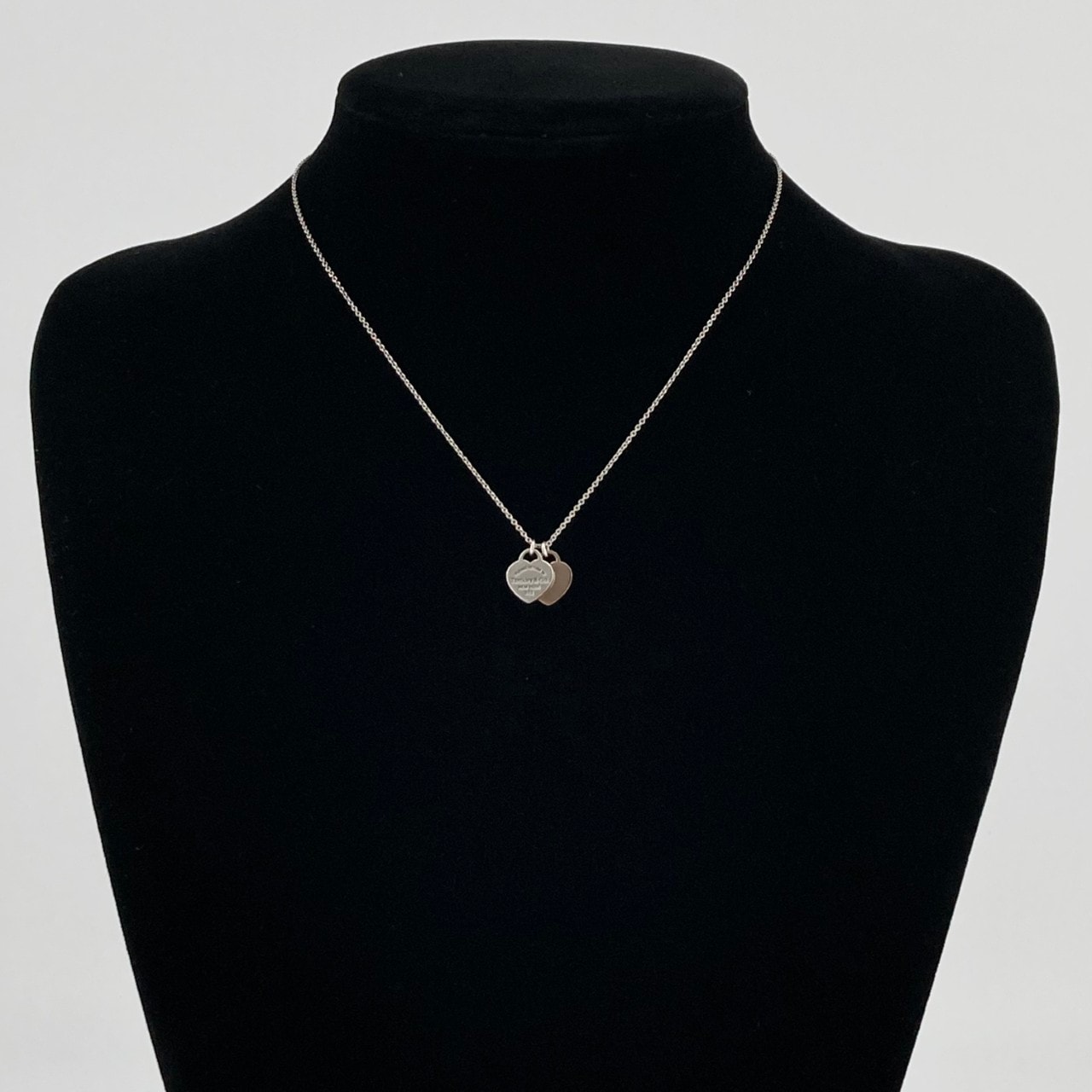 TIFFANY&Co.(ティファニー) リターントゥ ダブルハートタグ Ag925/ルベドメタル ネックレス 3.04g シルバー×ピンクゴールド
