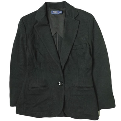 POLO RALPH LAUREN ポロ・ラルフローレン ニットジャージー1Bジャケット 211696984001 0 BLACK テーラードジャケット アウター g18254